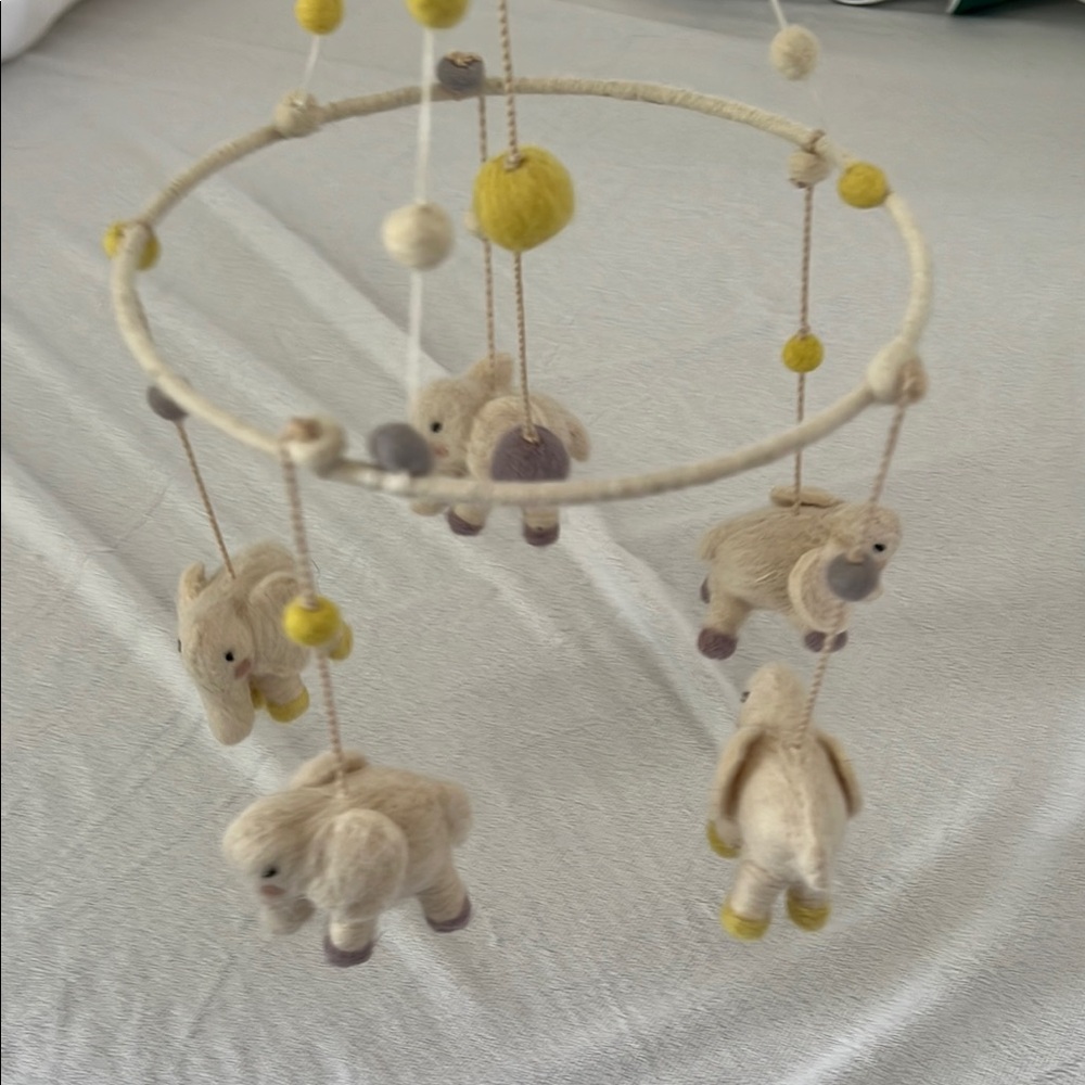 Pehr Elephant Mobile- Cream, Yellow, and grey